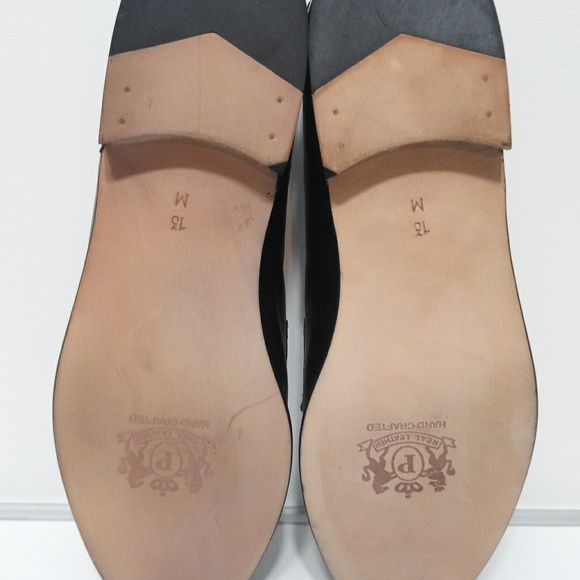 Mens 13M Pertini Black Leather Tassel Loafers. Exc - Picture 6 of 8